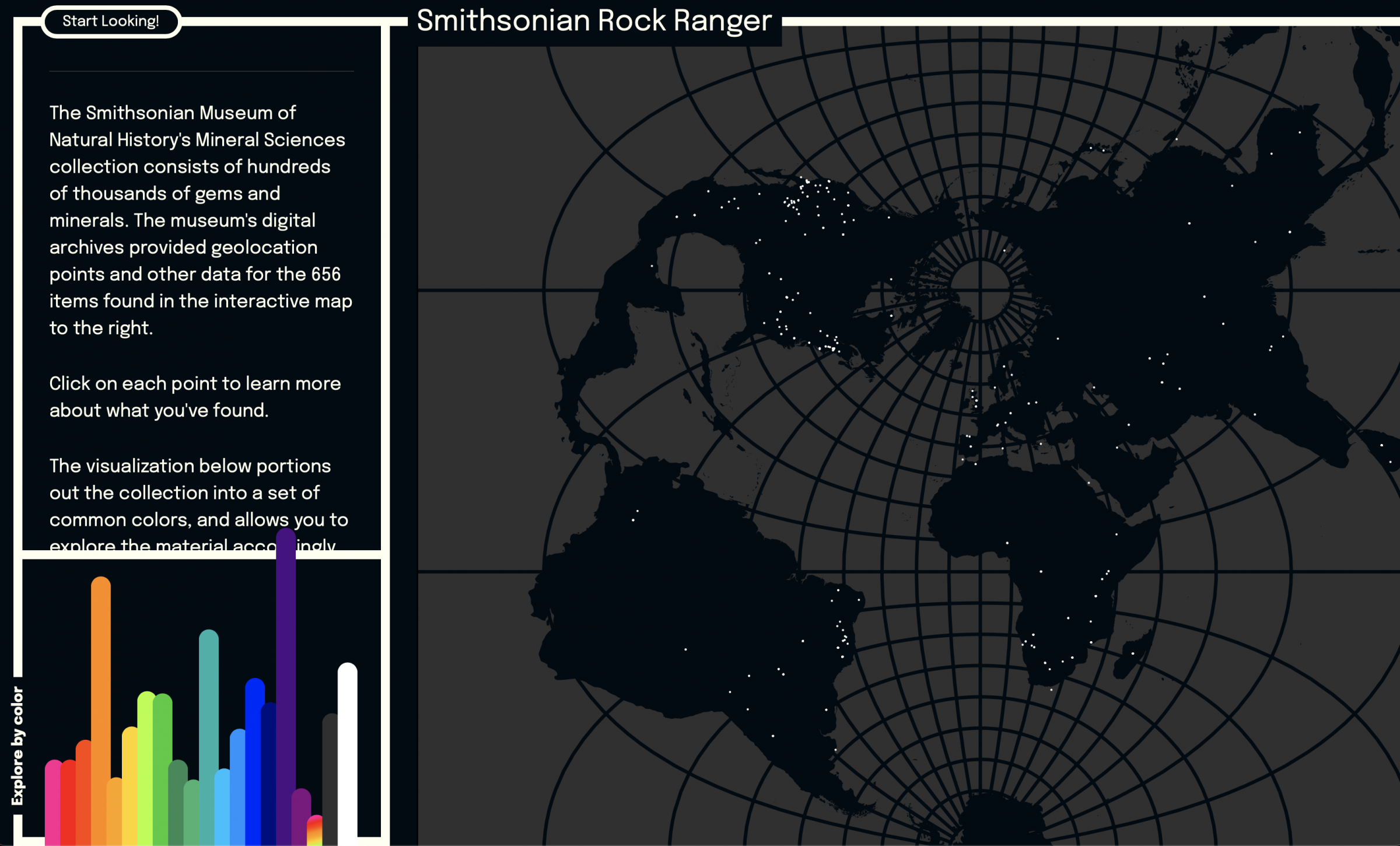map of earth with pins noting locations of various gemstones