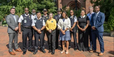 A group of protection services staff. 