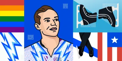 Adam Rippon illustration.
