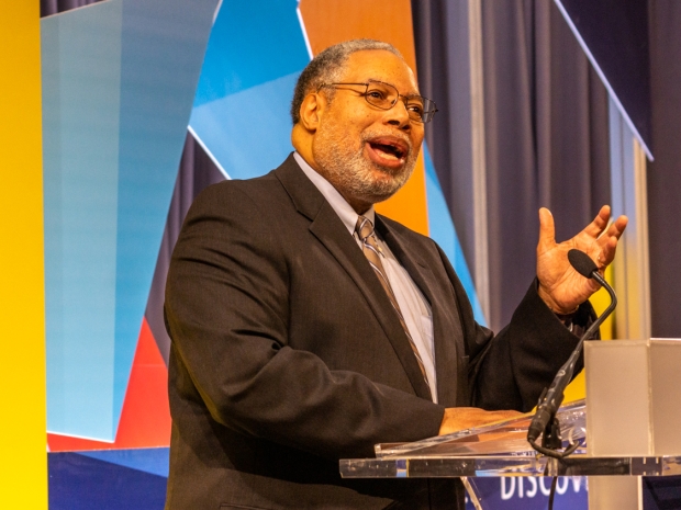 Secretary Bunch giving opening remarks.