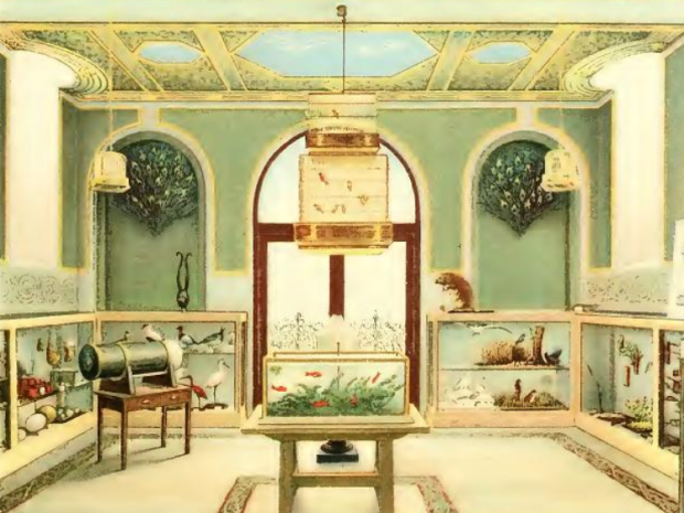 Illustration of Castle's South Tower room from 1901