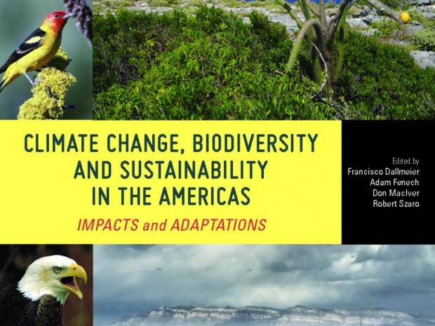 Climate Change, Biodiversity, and Sustainability in the Americas Impacts and Adaptations book cover.