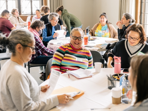 Teachers engage in an all-day professional development