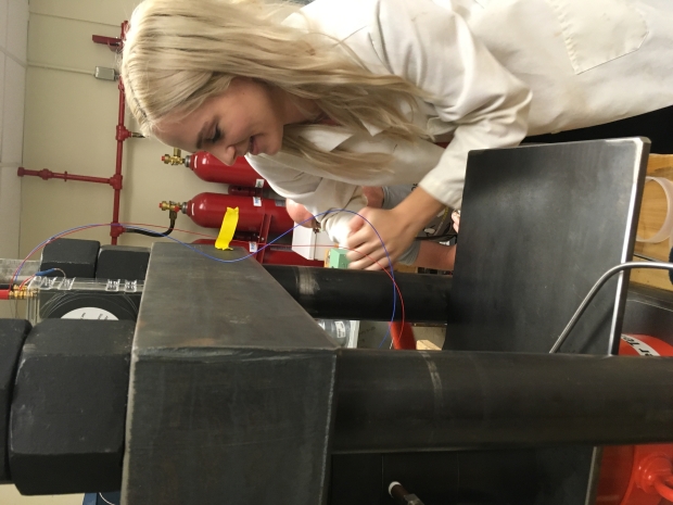 Megan Holycross in the laboratory