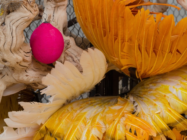 Rina Banerjee - Detail of feathers
