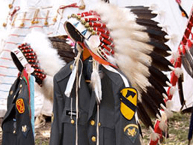 headdresses with military uniforms