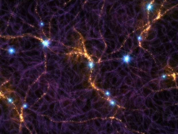 Artists rendering of radio bursts in space