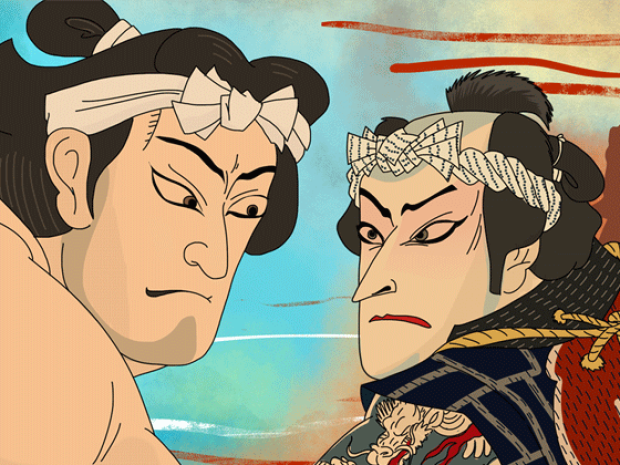 Sumo wrestler and firefighter face off