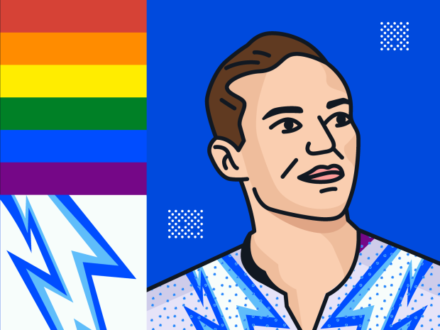 Adam Rippon illustration.