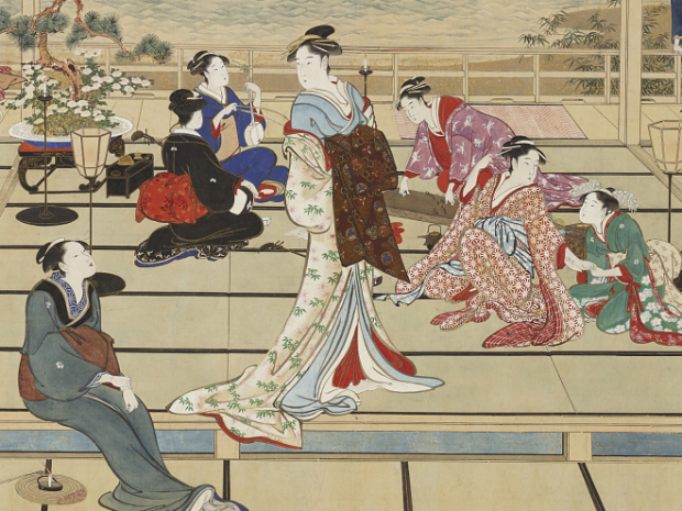 Detail, “Moon at Shinagawa”