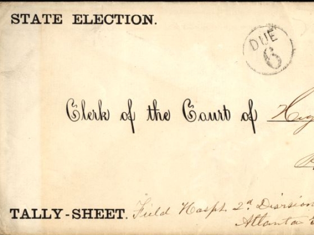 Envelope used during the Civil War so soldiers could vote.