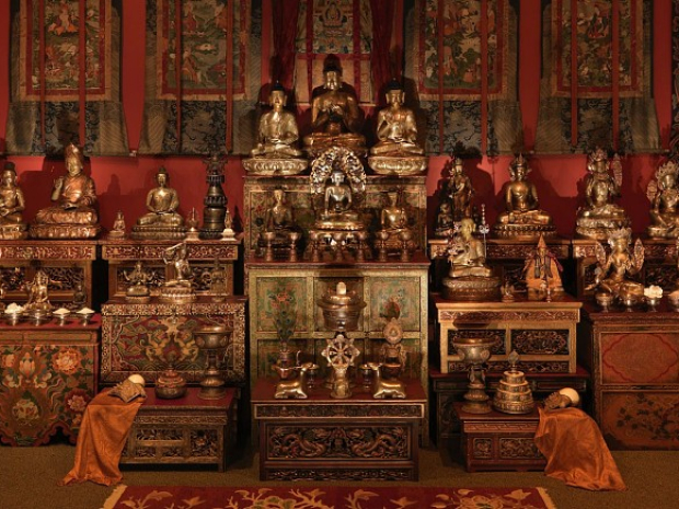 Tibetan Buddhist Shrine Room 