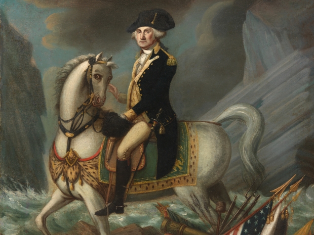 George Washington on a horse