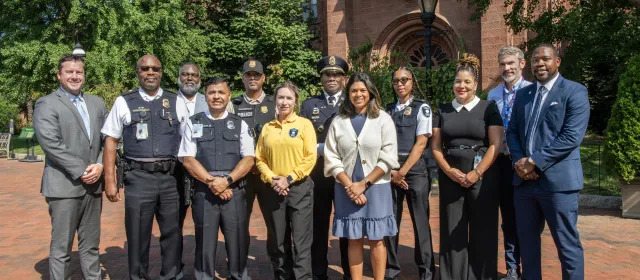 A group of protection services staff. 