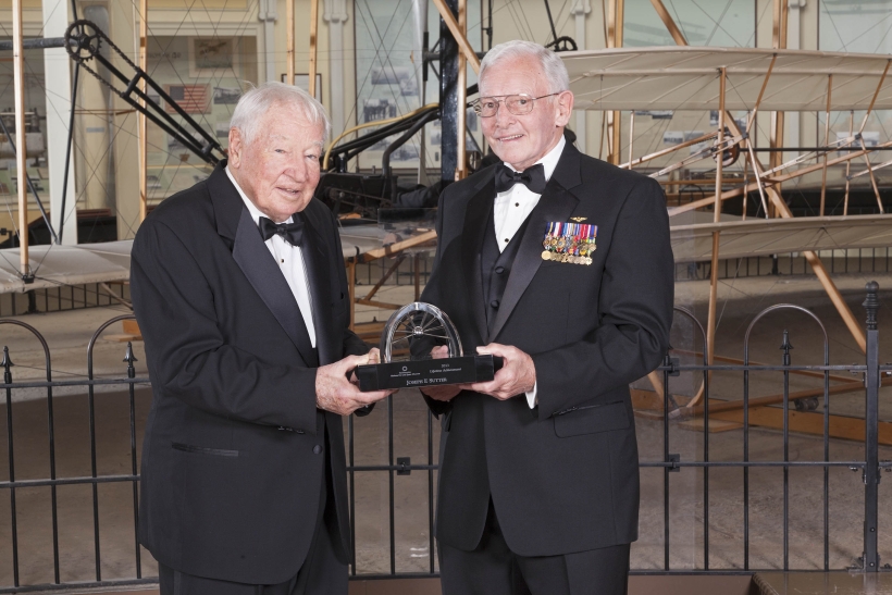 Joseph Sutter and museum director Gen. Jack Dailey